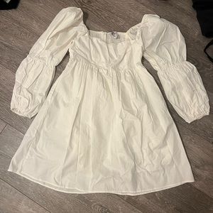 White princess Polly puffy sleeve mini dress